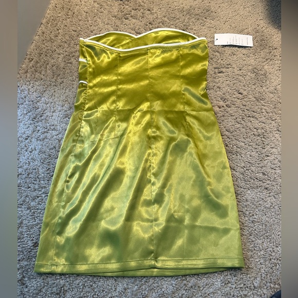 Green strapless canton walker dress - Picture 2 of 5
